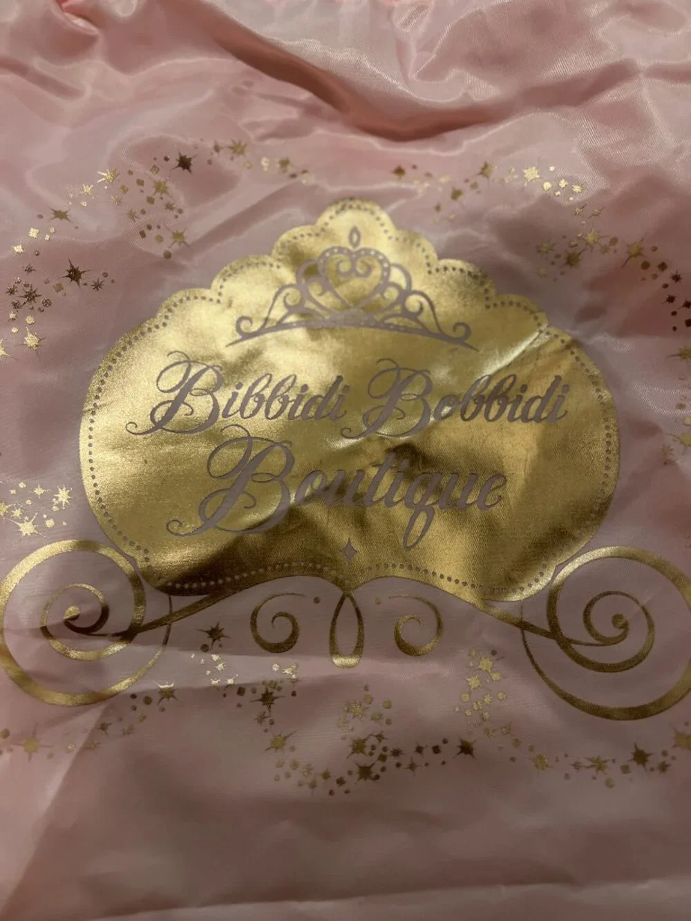 Disney Parks Bibbidi Bobbidi Boutique Cinderella Drawstring Backpack & Sash NWT‎